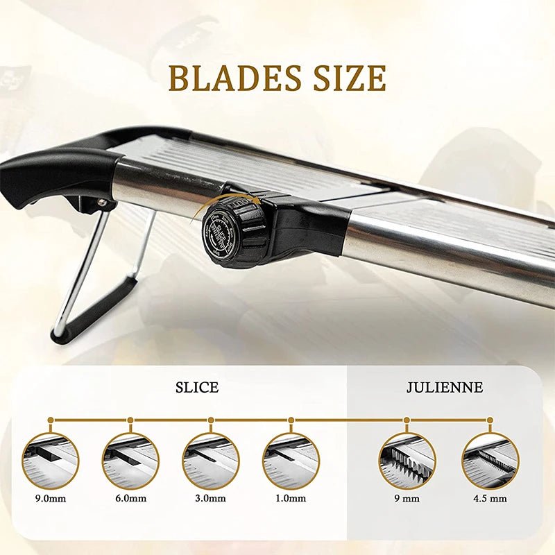 Adjustable Mandoline Slicer Stainless Steel – Vegetable Cutter - KitchenCraftedGoods