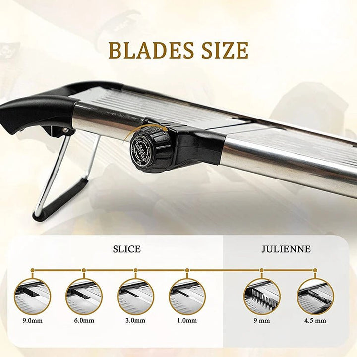 Adjustable Mandoline Slicer Stainless Steel – Vegetable Cutter - KitchenCraftedGoods