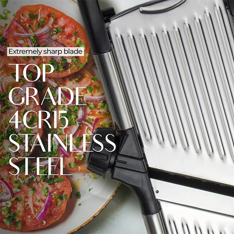 Adjustable Mandoline Slicer Stainless Steel – Vegetable Cutter - KitchenCraftedGoods