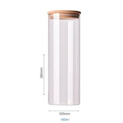 Bamboo - Covered Borosilicate Glass Food Storage Containers - KitchenCraftedGoods