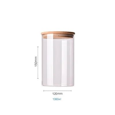 Bamboo - Covered Borosilicate Glass Food Storage Containers - KitchenCraftedGoods