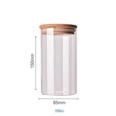 Bamboo - Covered Borosilicate Glass Food Storage Containers - KitchenCraftedGoods