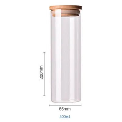 Bamboo - Covered Borosilicate Glass Food Storage Containers - KitchenCraftedGoods