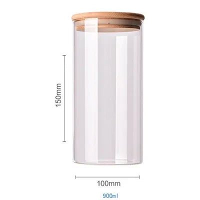 Bamboo - Covered Borosilicate Glass Food Storage Containers - KitchenCraftedGoods