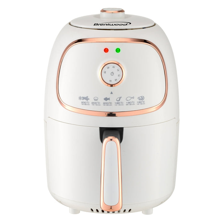 Brentwood 2 Quart Small Electric Air Fryer with Timer and Temp Control - White - KitchenCraftedGoods