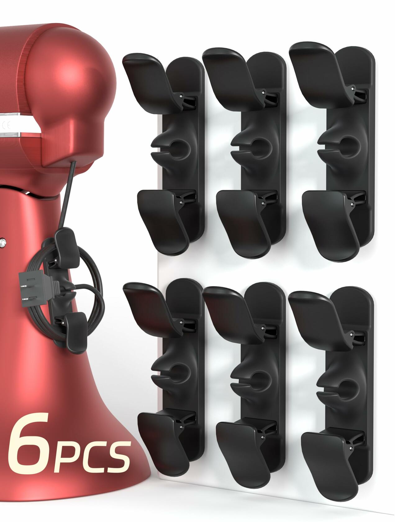 Cord Organizer for Kitchen Appliances – 6pcs Adjustable Cord Holder with Strong Adhesive - KitchenCraftedGoods