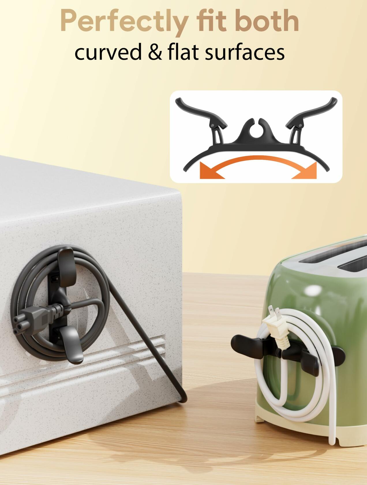 Cord Organizer for Kitchen Appliances – 6pcs Adjustable Cord Holder with Strong Adhesive - KitchenCraftedGoods
