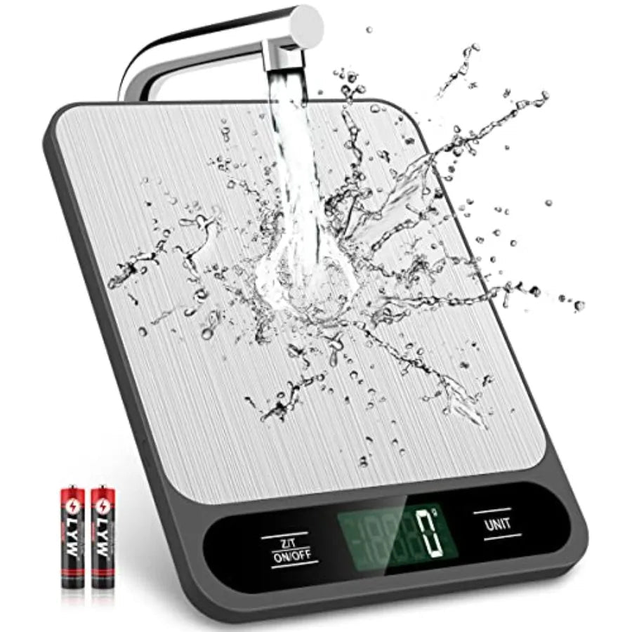 Digital Kitchen Scale 10kg22lb – Stainless Steel Food Scale - KitchenCraftedGoods