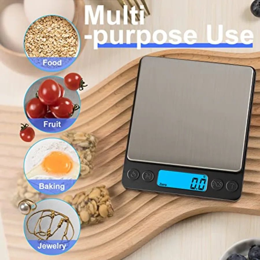 Digital Pocket Food Scale 3000g x 0.1g – High Precision Mini Kitchen - KitchenCraftedGoods