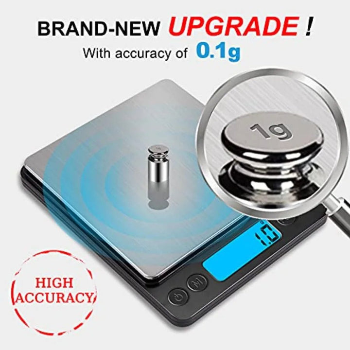 Digital Pocket Food Scale 3000g x 0.1g – High Precision Mini Kitchen - KitchenCraftedGoods