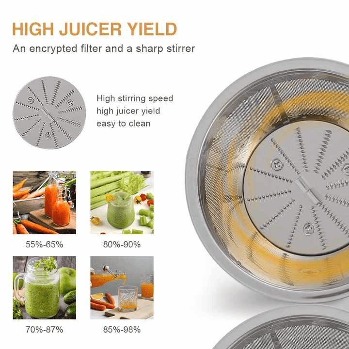 1100W BPA-Free Centrifugal Juicer with 2.5L Pulp Container
