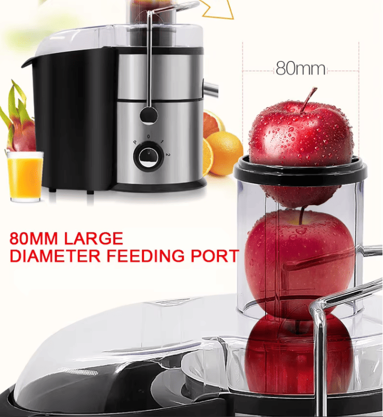 1100W BPA-Free Centrifugal Juicer with 2.5L Pulp Container