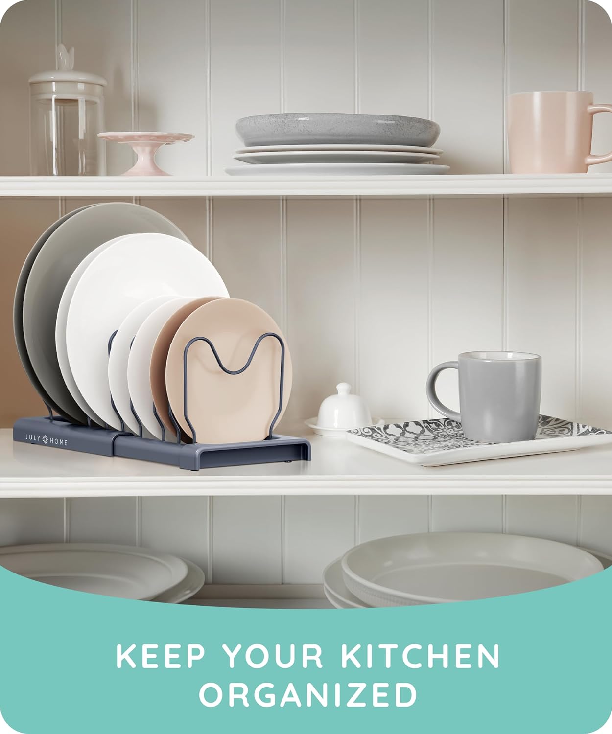 Expandable Lid Organizer, Gray - KitchenCraftedGoods