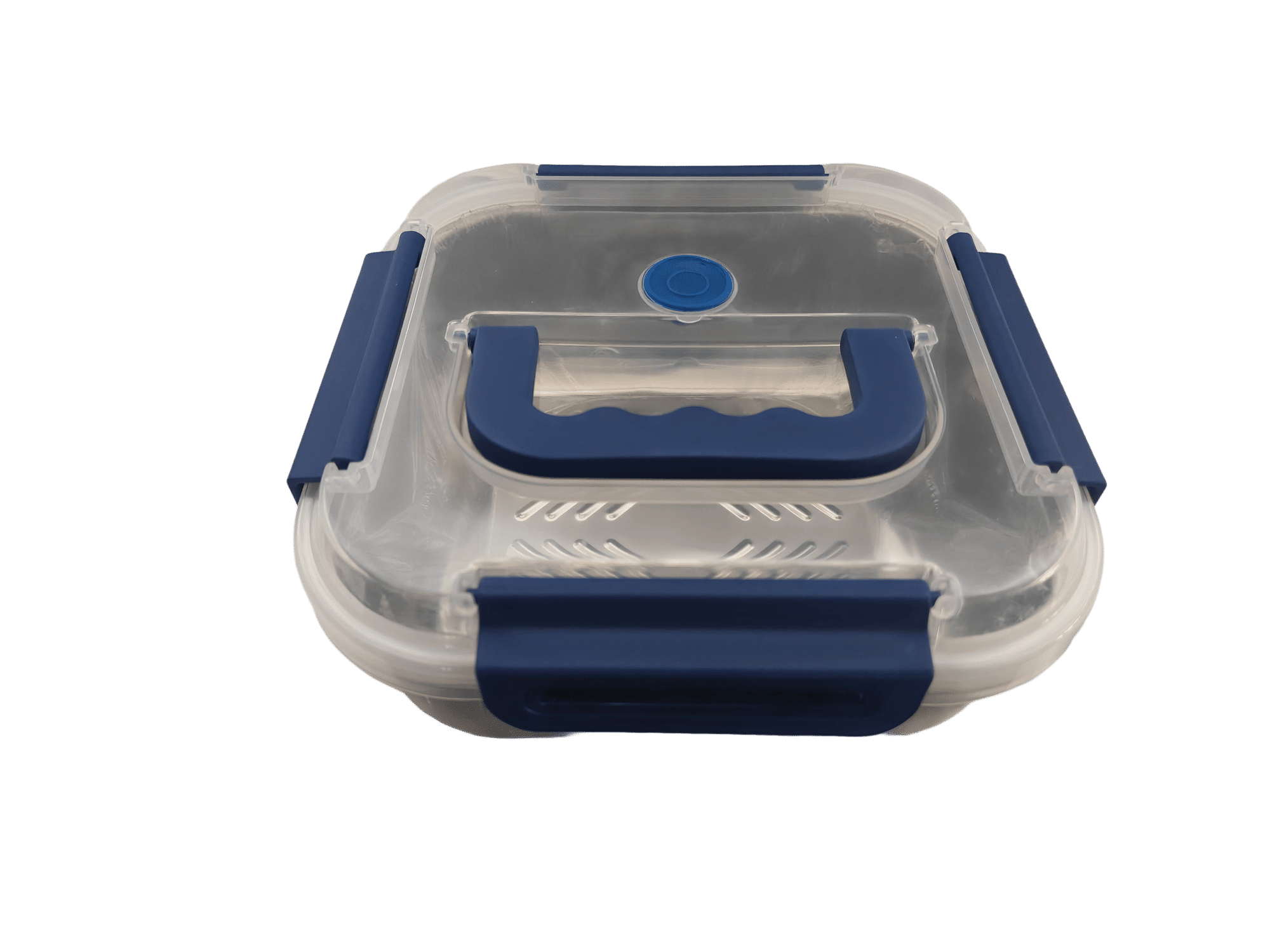 Extra - Large Stainless Steel Food Storage Containers with Blue Lids - KitchenCraftedGoods