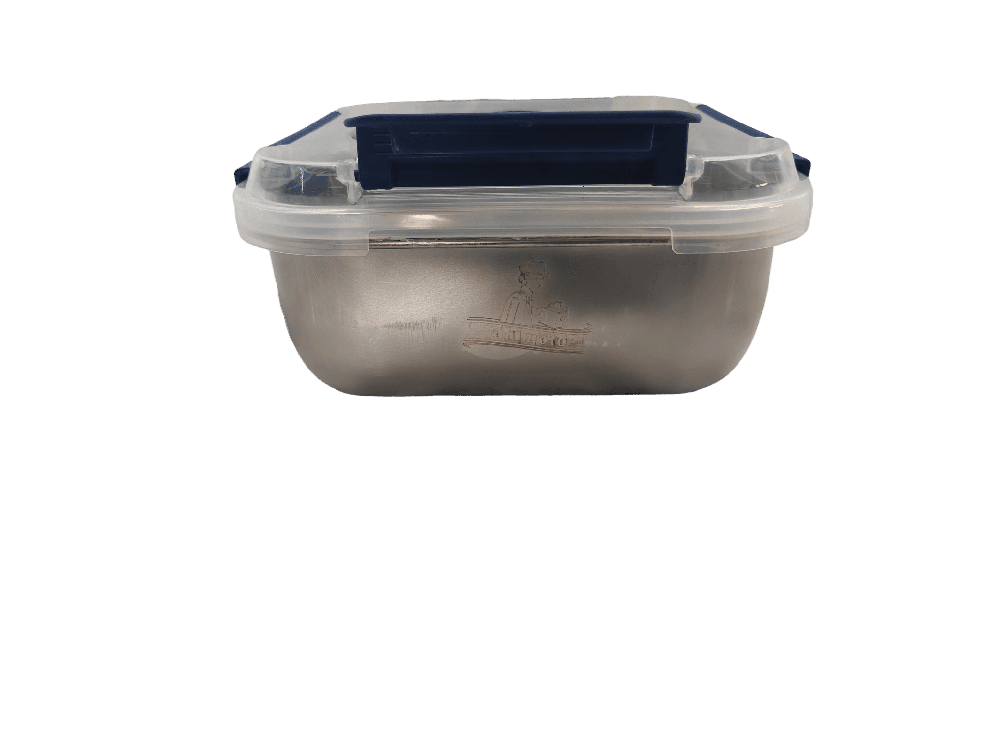 Extra - Large Stainless Steel Food Storage Containers with Blue Lids - KitchenCraftedGoods