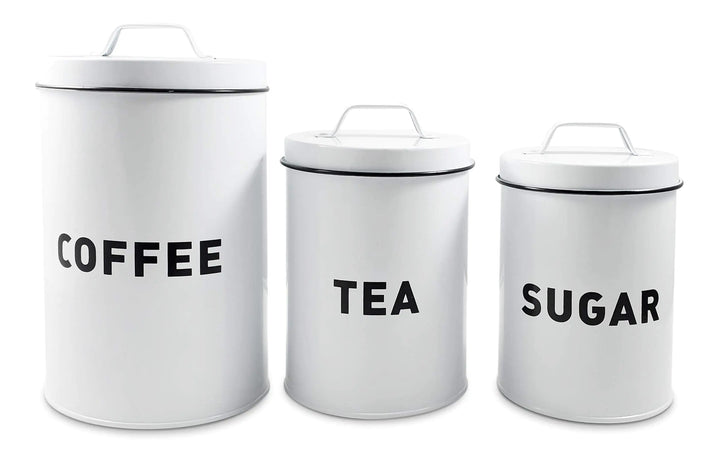 Metal Storage Canister Set for Kitchen & Home Organization