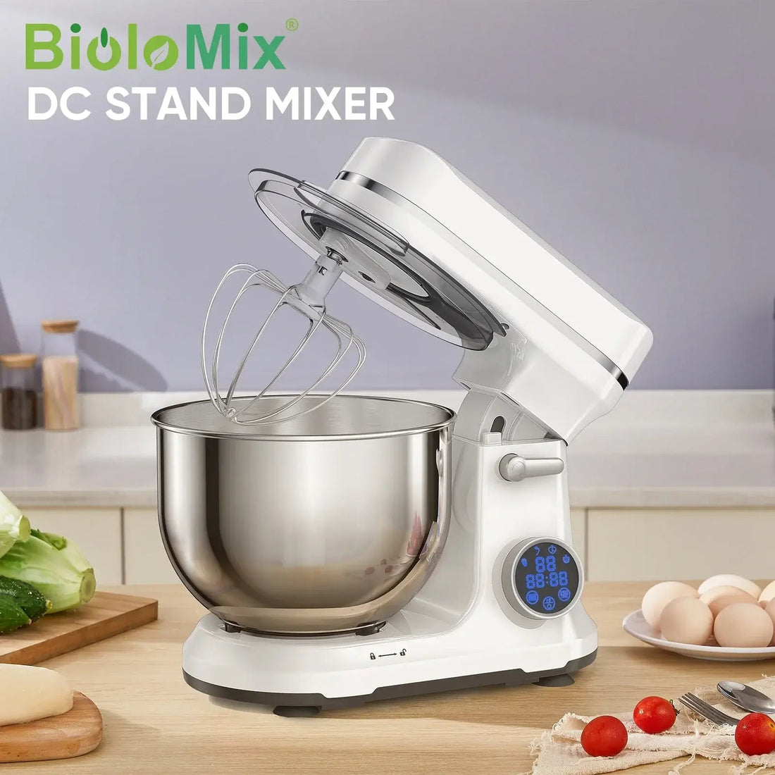 Kitchen Food Stand Mixer - 1200W, 11 Speeds, OLED - KitchenCraftedGoods