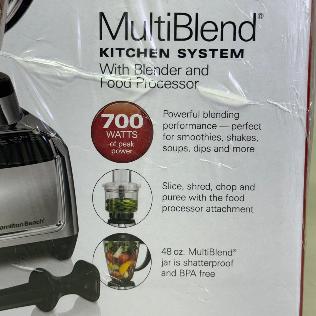 Kitchen System With Blender & Food Processor 700Watts 13" x 13.5" x 9.5" Grey 53520G - KitchenCraftedGoods