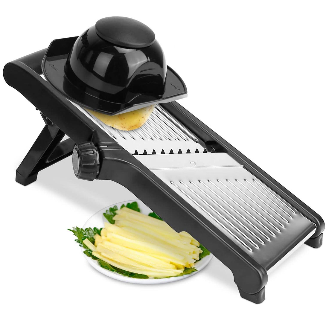 Mandoline Stainless Steel Food Slicer with 5 Adjustable Blades - KitchenCraftedGoods