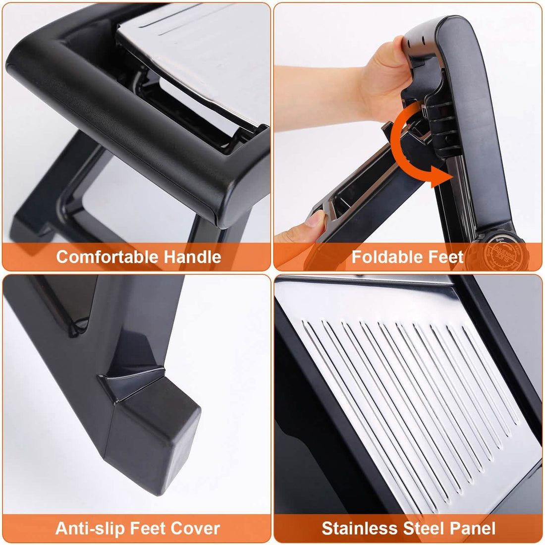Mandoline Stainless Steel Food Slicer with 5 Adjustable Blades - KitchenCraftedGoods