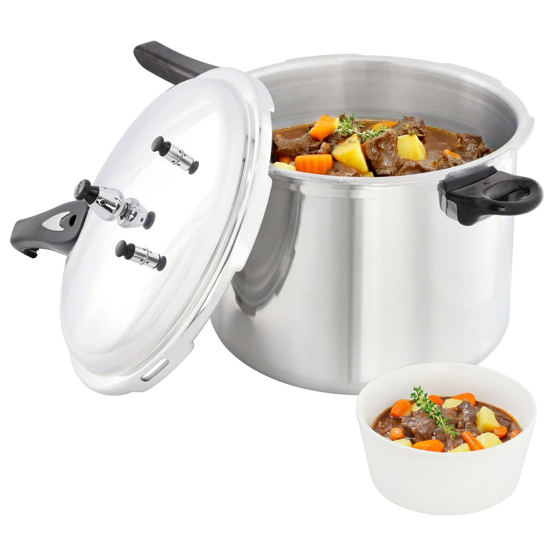 MegaChef 11.5 Quart Induction and Stovetop Pressure Cooker with Steamer - KitchenCraftedGoods