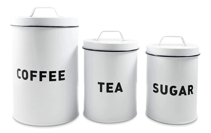Metal Storage Canister Set for Kitchen & Home Organization - KitchenCraftedGoods
