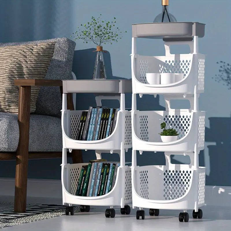 Mobile Storage Cart for Kitchen, Living Room, Bathroom - KitchenCraftedGoods