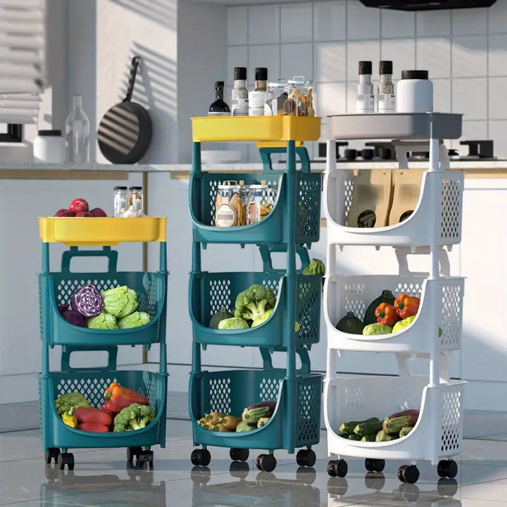 Mobile Storage Cart for Kitchen, Living Room, Bathroom - KitchenCraftedGoods
