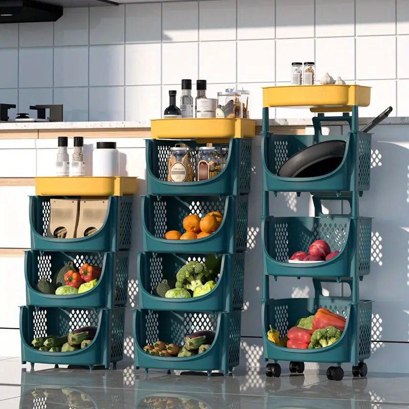 Mobile Storage Cart for Kitchen, Living Room, Bathroom - KitchenCraftedGoods