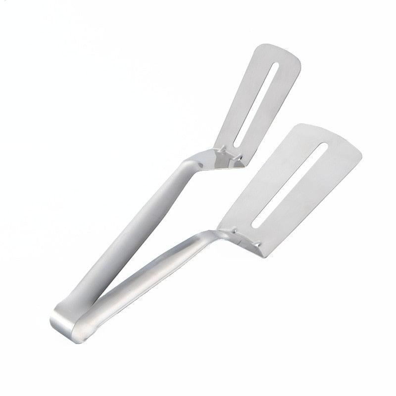 Multifunctional Stainless Steel Kitchen Tongs & Spatula - KitchenCraftedGoods