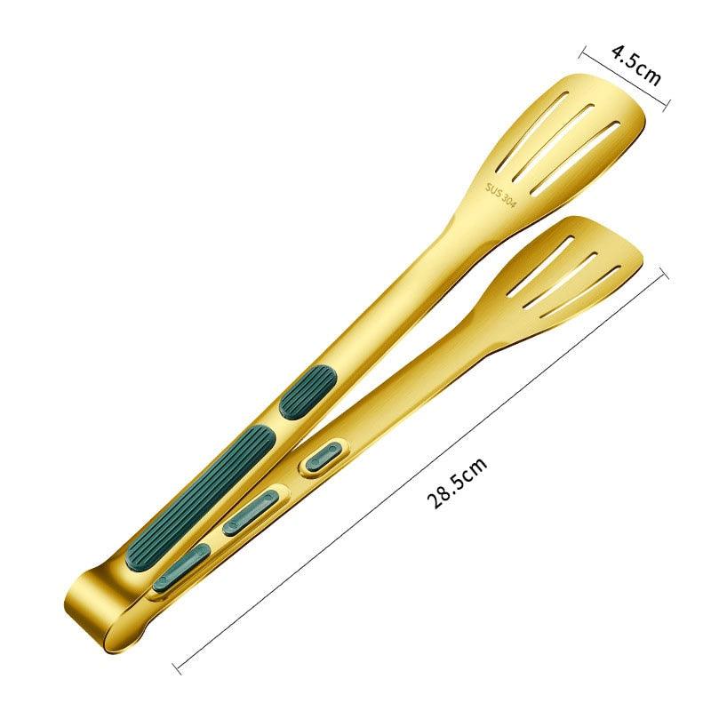 Multifunctional Stainless Steel Kitchen Tongs & Spatula - KitchenCraftedGoods
