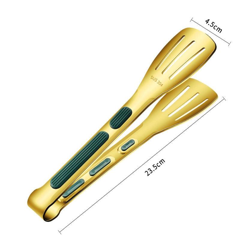 Multifunctional Stainless Steel Kitchen Tongs & Spatula - KitchenCraftedGoods