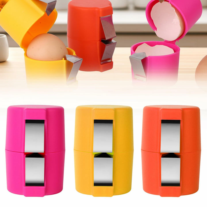 3PCS Stainless Steel Egg Cracker Tool Set Handheld Kitchen Opener Peeler