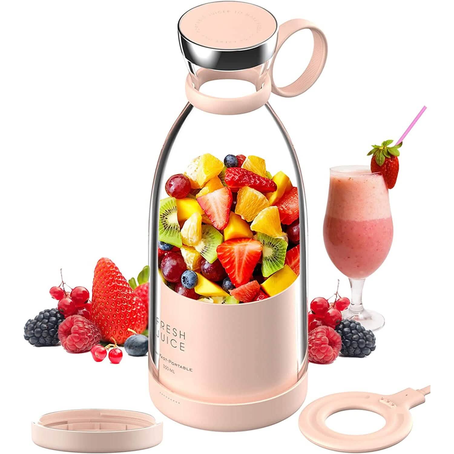 Portable Blender Bottle Electric Juicer - KitchenCraftedGoods