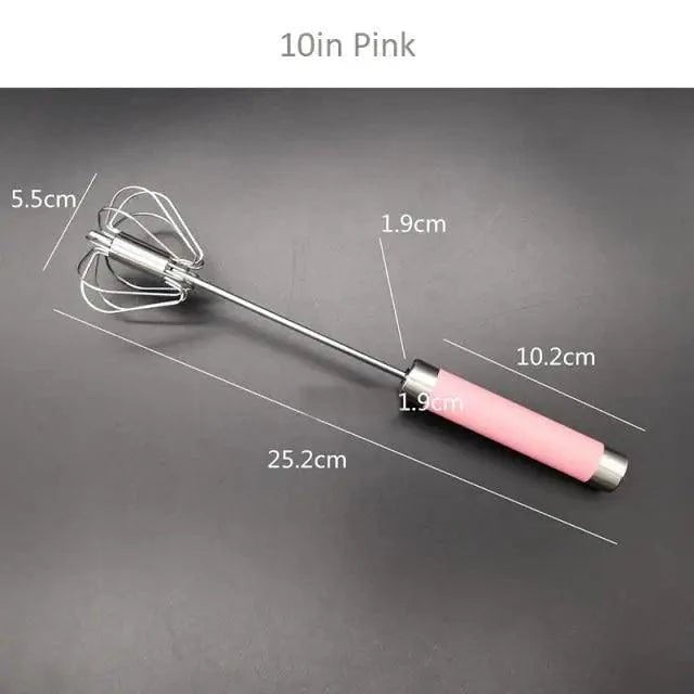 Semi - Automatic Stainless Steel Egg Beater Manual Whisk - KitchenCraftedGoods