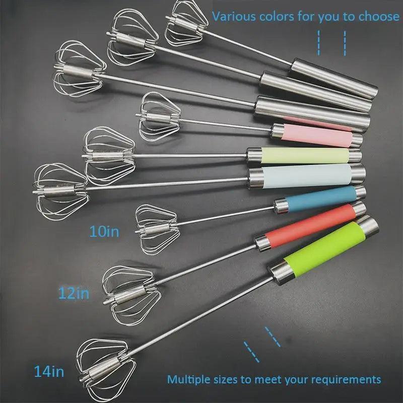 Semi - Automatic Stainless Steel Egg Beater Manual Whisk - KitchenCraftedGoods