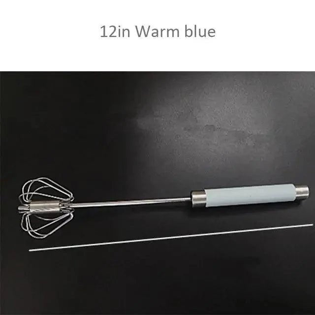 Semi - Automatic Stainless Steel Egg Beater Manual Whisk - KitchenCraftedGoods