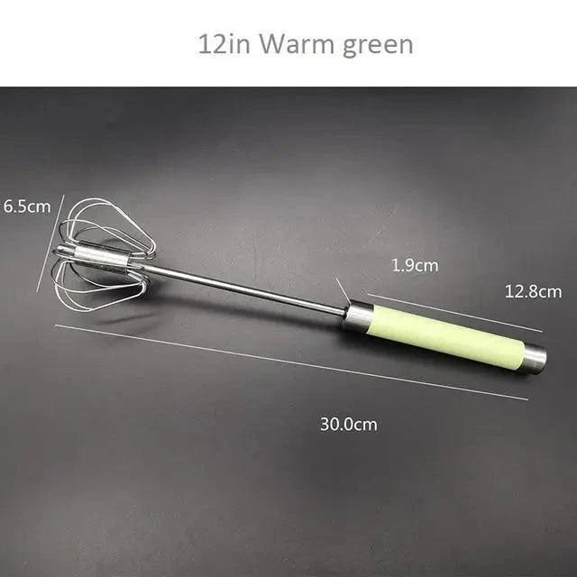Semi - Automatic Stainless Steel Egg Beater Manual Whisk - KitchenCraftedGoods