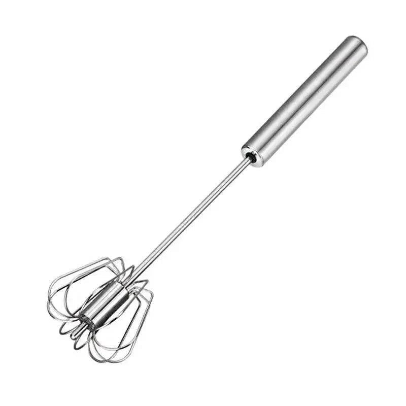 Semi - Automatic Stainless Steel Egg Beater Manual Whisk - KitchenCraftedGoods