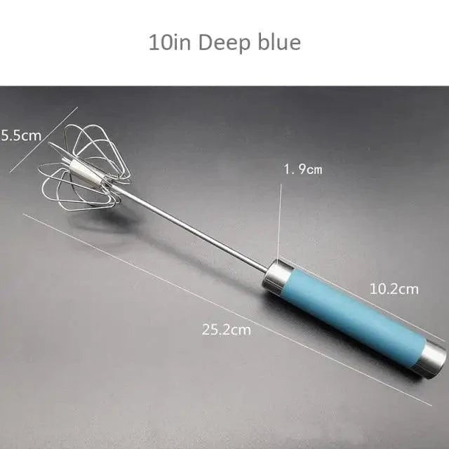 Semi - Automatic Stainless Steel Egg Beater Manual Whisk - KitchenCraftedGoods