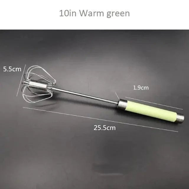 Semi - Automatic Stainless Steel Egg Beater Manual Whisk - KitchenCraftedGoods