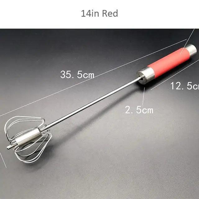 Semi - Automatic Stainless Steel Egg Beater Manual Whisk - KitchenCraftedGoods