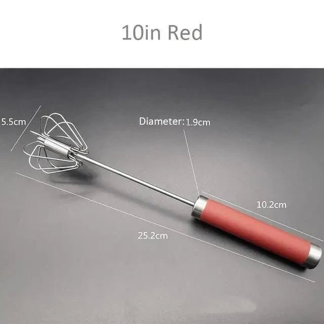 Semi - Automatic Stainless Steel Egg Beater Manual Whisk - KitchenCraftedGoods