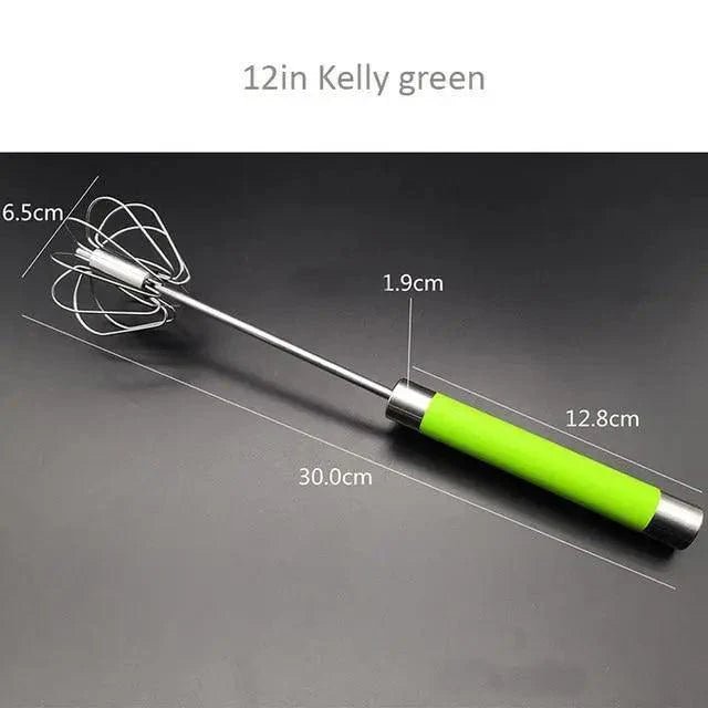 Semi - Automatic Stainless Steel Egg Beater Manual Whisk - KitchenCraftedGoods