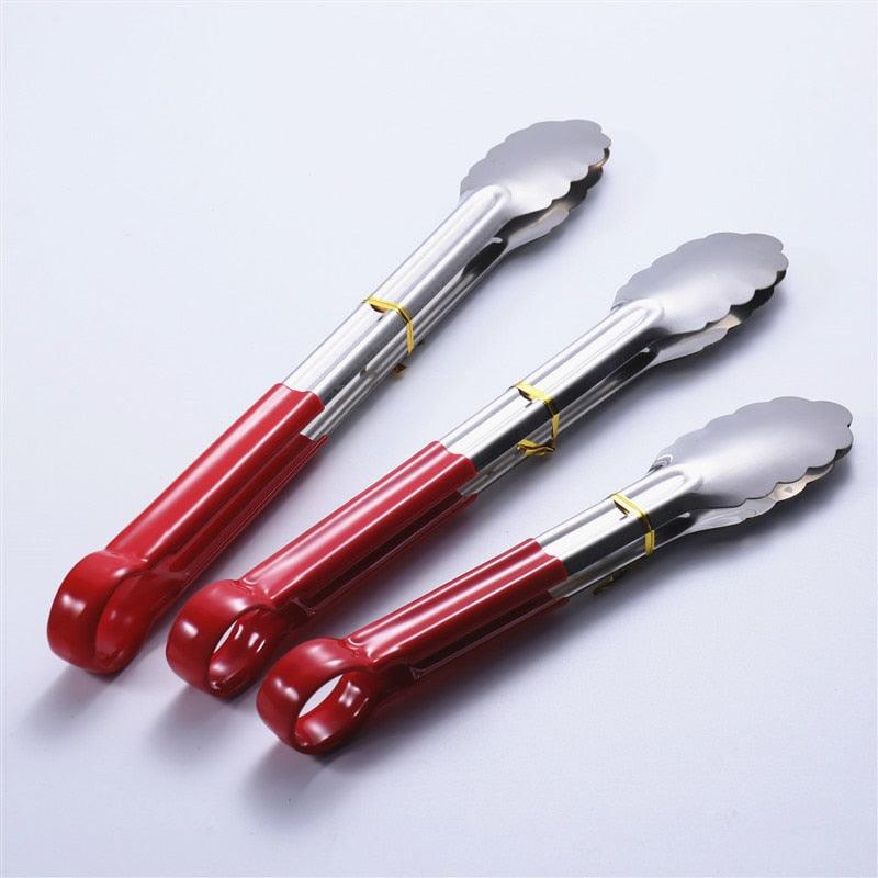 Stainless Steel Heat - Resistant Kitchen BBQ Food Tongs - KitchenCraftedGoods