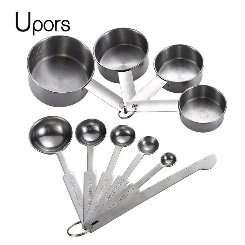 Stainless Steel Measuring Cups and Spoons Set – Premium Stackable Kitchen Measuring Set for Baking & Cooking, Durable & Easy to Store - KitchenCraftedGoods