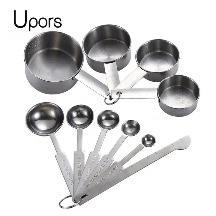 Stainless Steel Measuring Cups and Spoons Set – Premium Stackable Kitchen Measuring Set for Baking & Cooking, Durable & Easy to Store - KitchenCraftedGoods