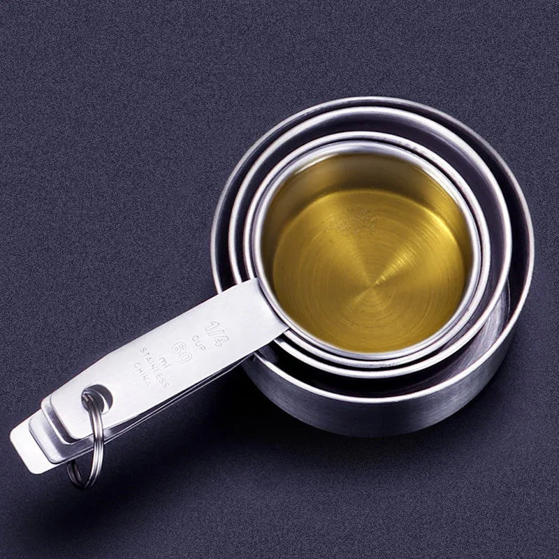 Stainless Steel Measuring Cups and Spoons Set – Premium Stackable Kitchen Measuring Set for Baking & Cooking, Durable & Easy to Store - KitchenCraftedGoods