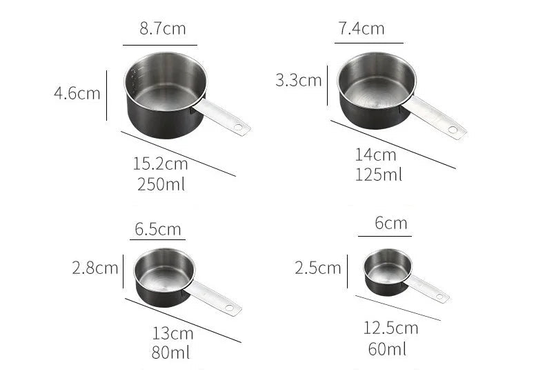 Stainless Steel Measuring Cups and Spoons Set – Premium Stackable Kitchen Measuring Set for Baking & Cooking, Durable & Easy to Store - KitchenCraftedGoods