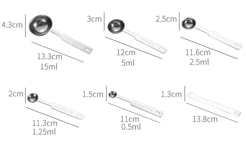 Stainless Steel Measuring Cups and Spoons Set – Premium Stackable Kitchen Measuring Set for Baking & Cooking, Durable & Easy to Store - KitchenCraftedGoods